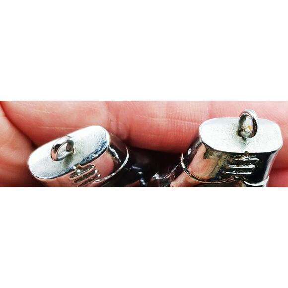 Pair of Silver Tone Boxing Glove Pendants - Picture 7 of 7